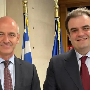 Ο Φώντας Μπαραλιάκος με τον Υπουργό Οικονομικών Κυριάκο Πιερρακάκη